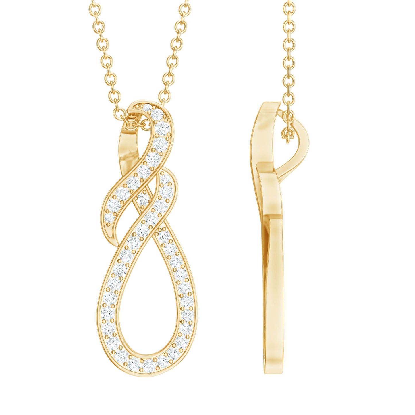 Certified Lab Grown Diamond Infinity Pendant Necklace