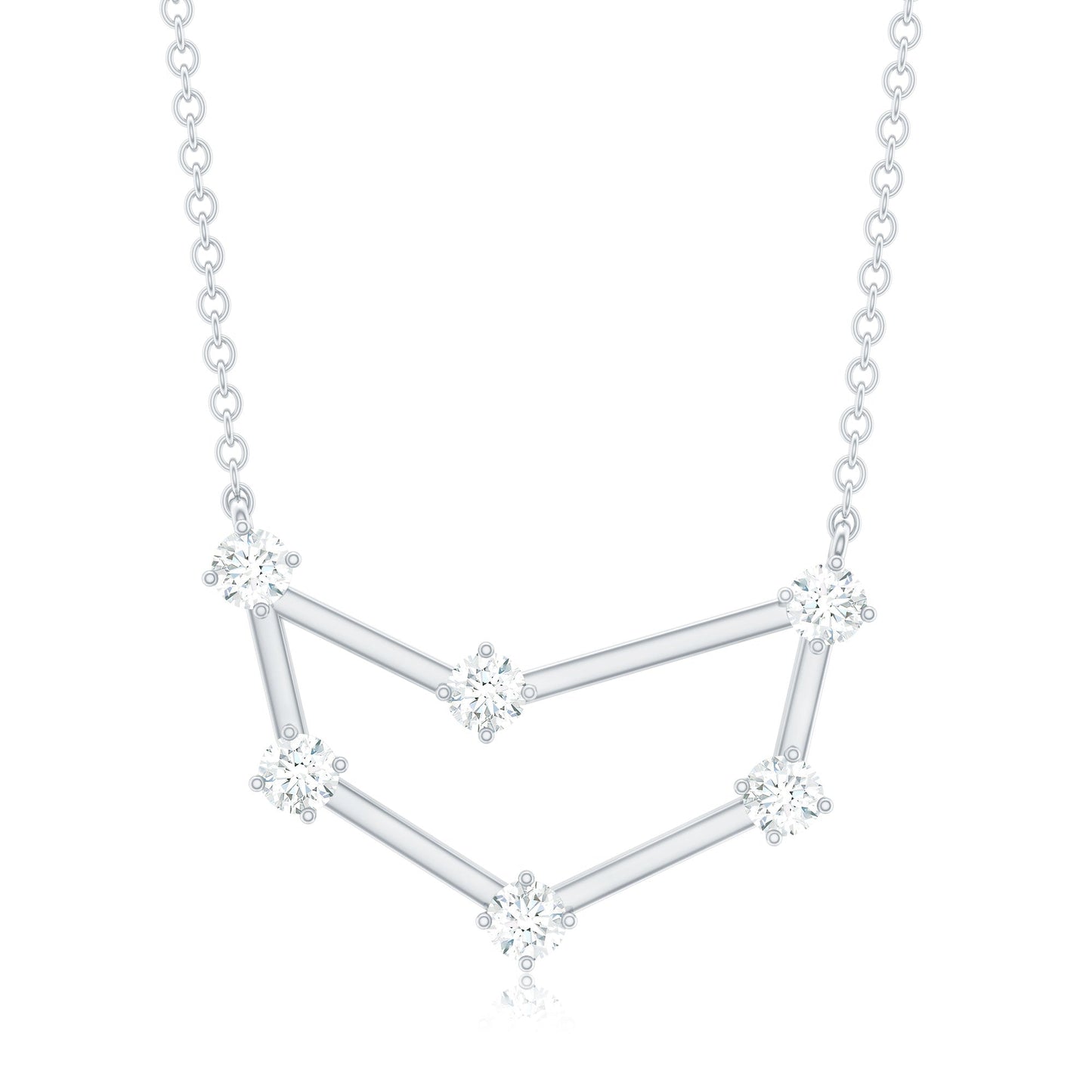 Certified Moissanite Capricorn Constellation Necklace