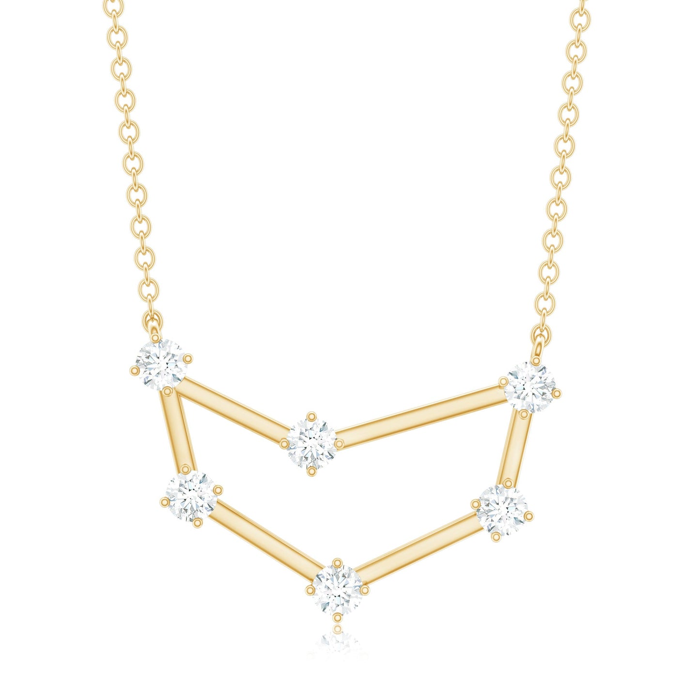 Certified Moissanite Capricorn Constellation Necklace