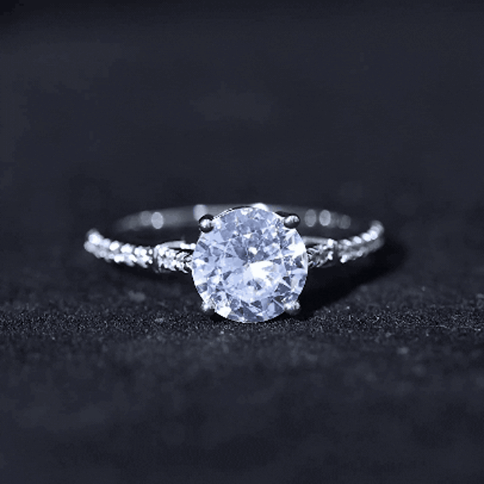 Certified 2 Carat Lab Grown Diamond Simple Engagement Ring