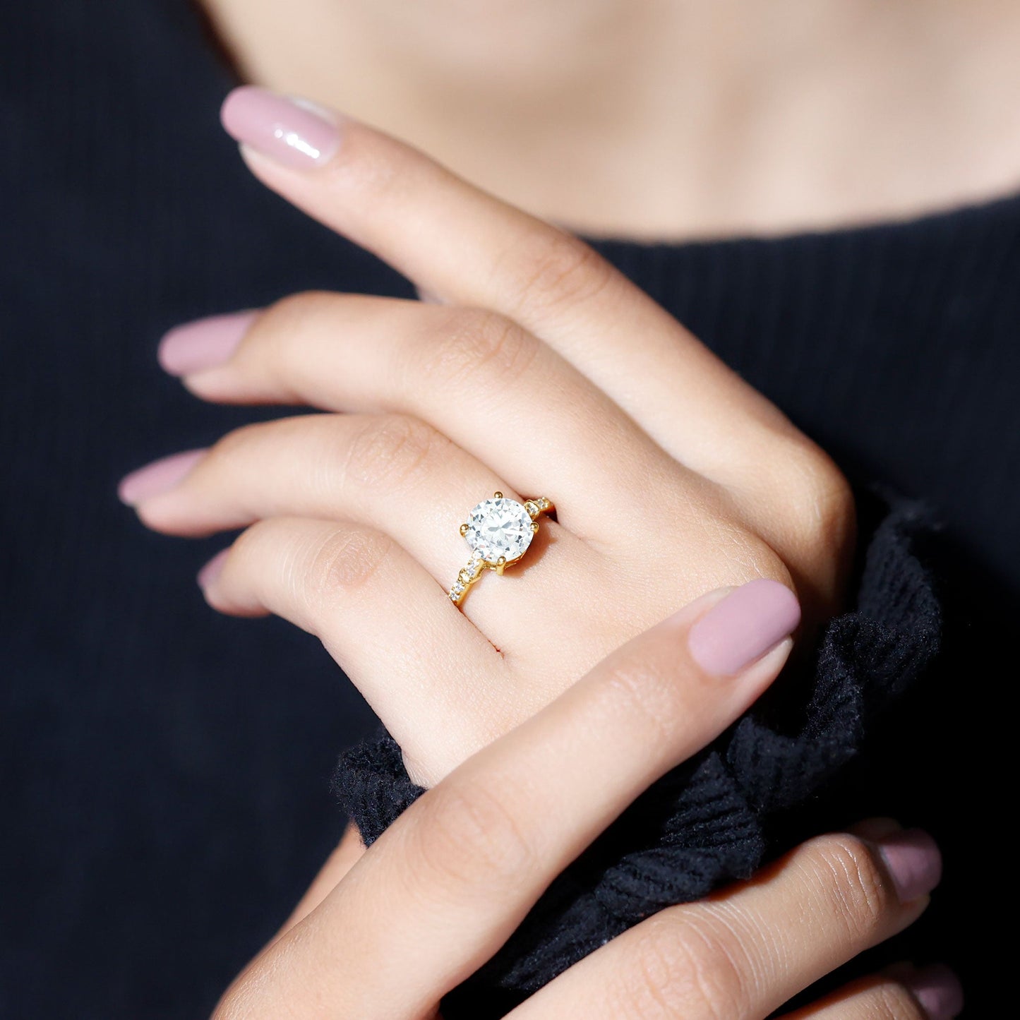 Certified 2 Carat Lab Grown Diamond Simple Engagement Ring