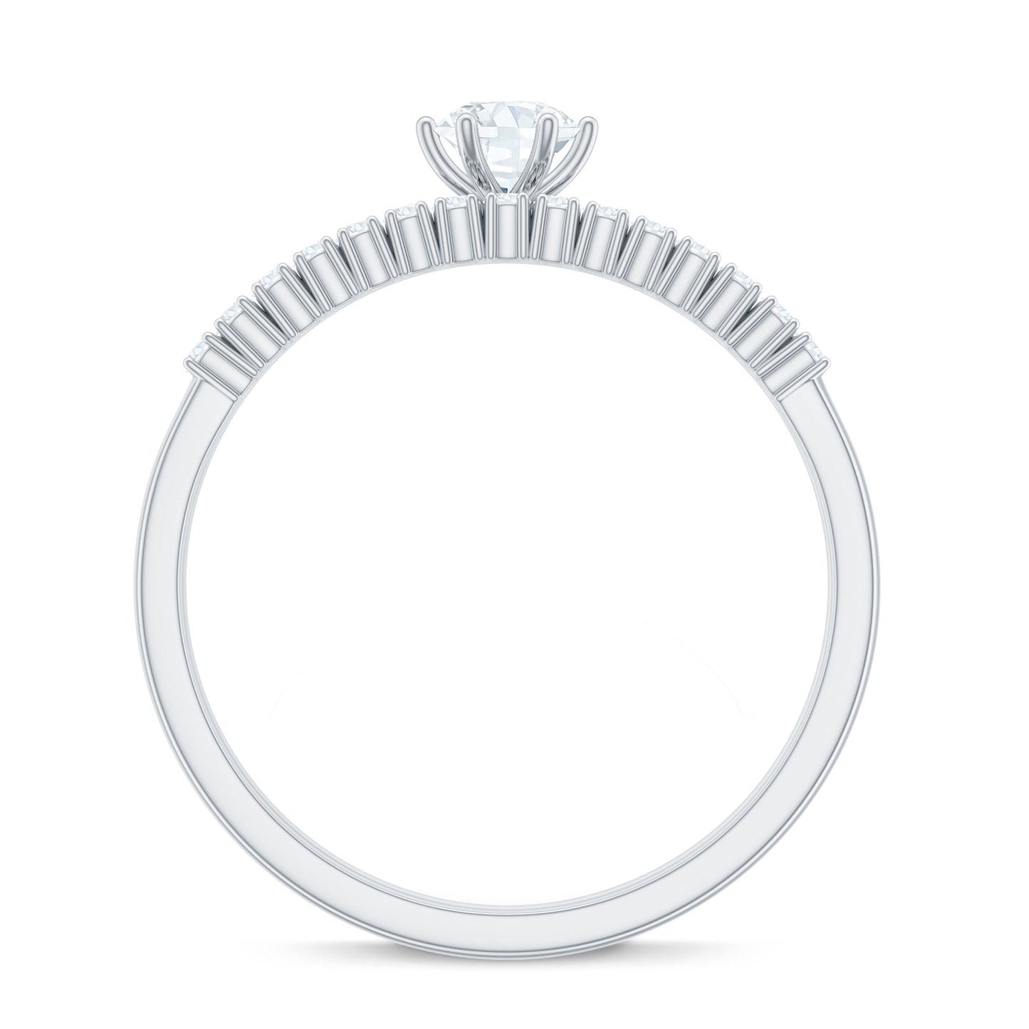 Simple Cubic Zirconia Solitaire Wedding Ring Set