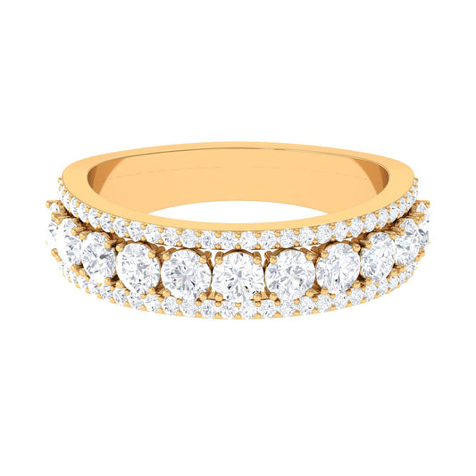 Cubic Zirconia Eternity Wedding Band Ring
