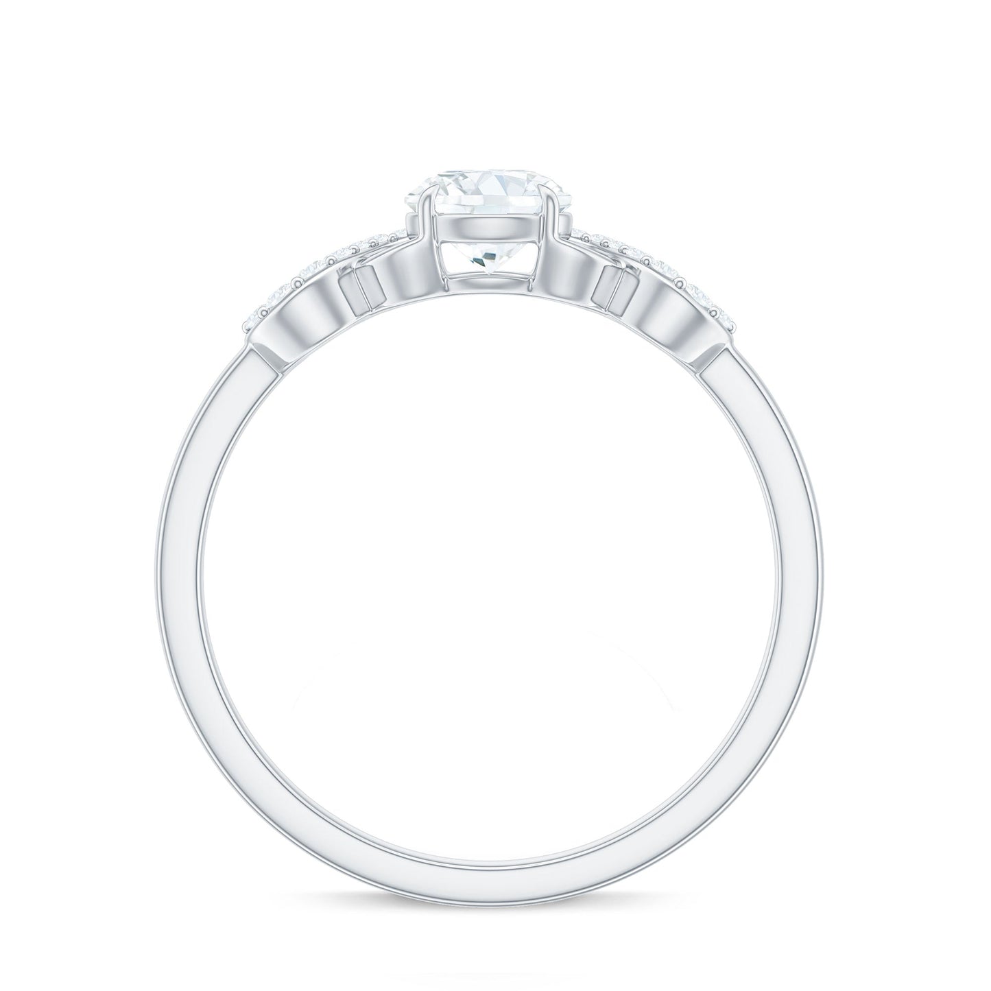 Certified Round Moissanite Infinity Promise Ring for Her