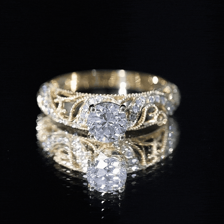 Certified 6 MM Lab Grown Diamond Designer Engagement Ring