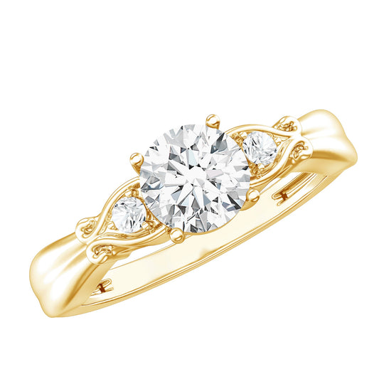 Certified 6 MM Lab Grown Diamond 4 Prong Engagement Ring