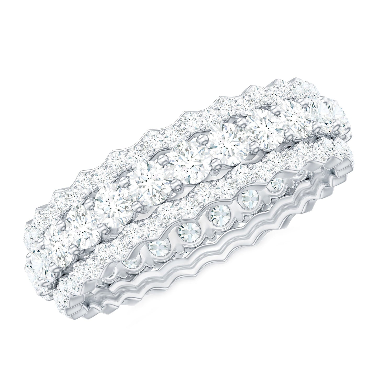 Certified Lab Grown Diamond Eternity Wedding Band for Her