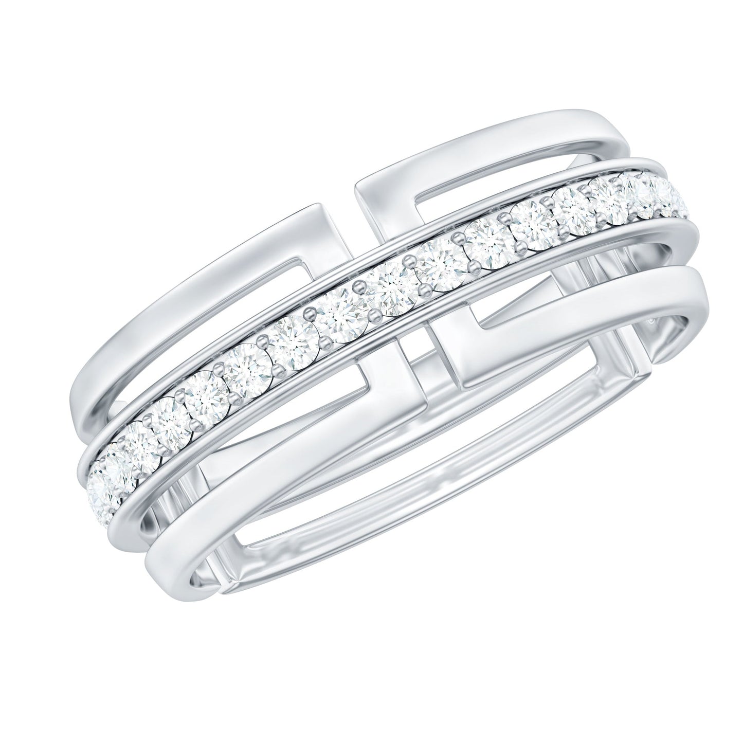 Certified Lab Created Diamond Unisex Wedding Band