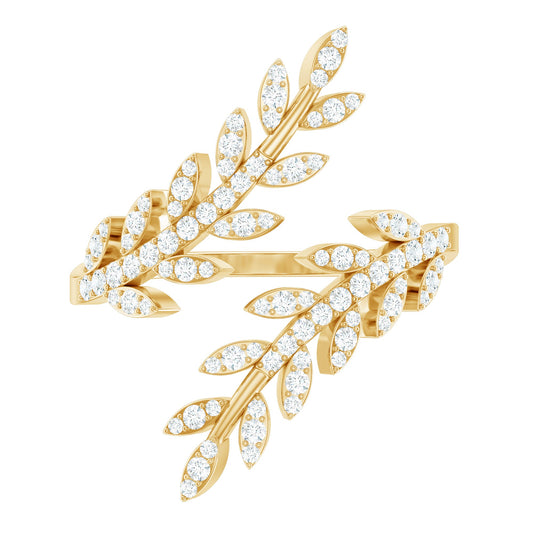 Certified Nature inspired Lab Grown Diamond Cocktail Ring for Women