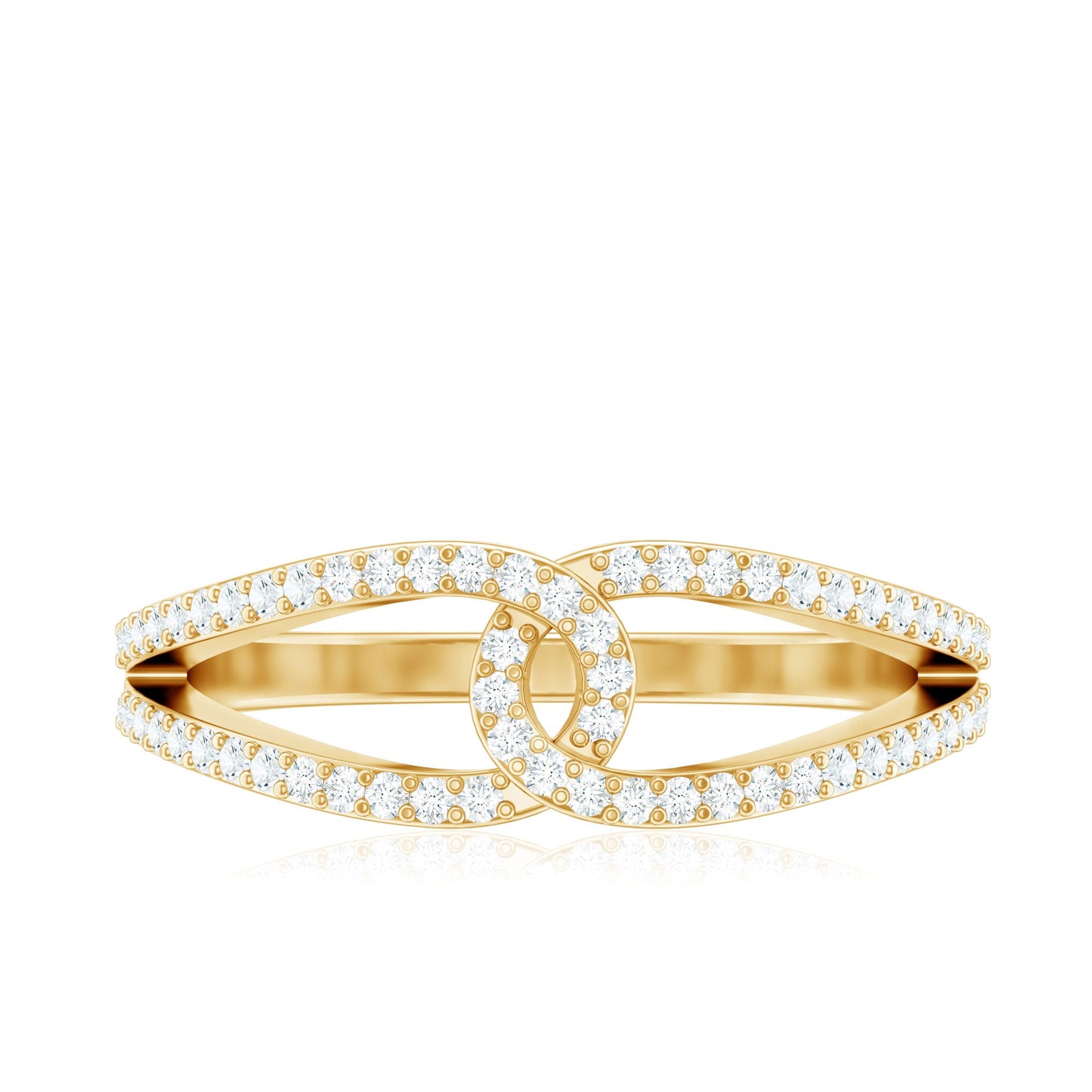 Brilliant Cut Lab Created Diamond Knot Anniversary Ring for Her