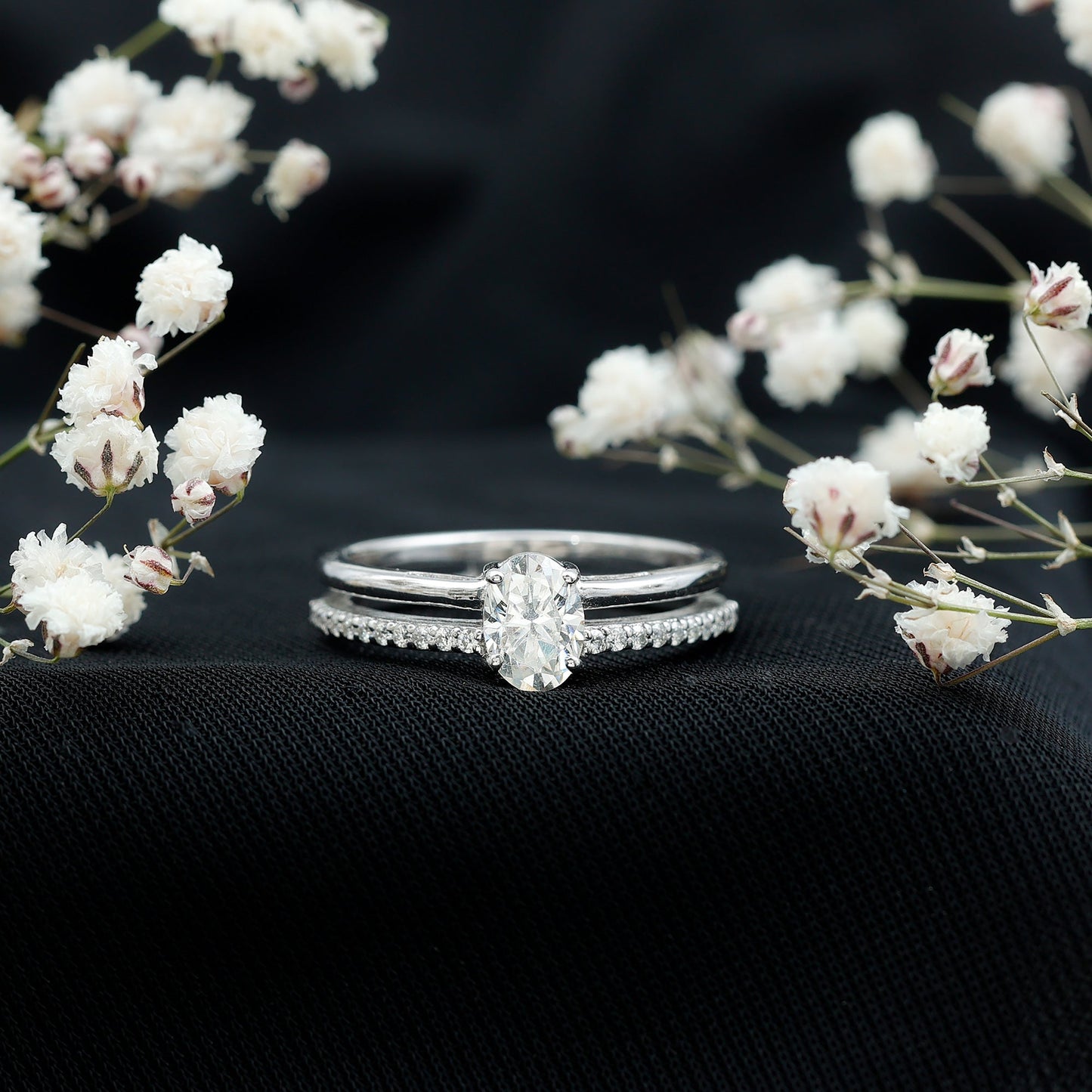 5X7 MM Oval Cut Diamond Solitaire Promise Ring For Her