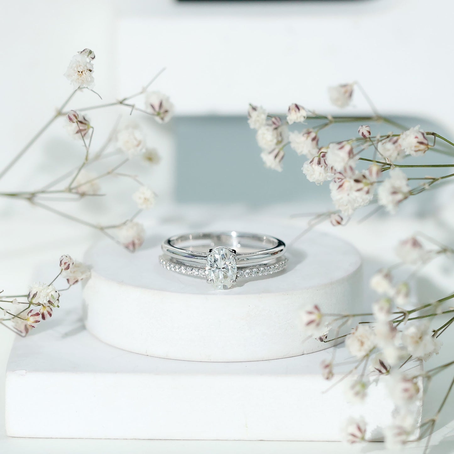5X7 MM Oval Cut Diamond Solitaire Promise Ring For Her
