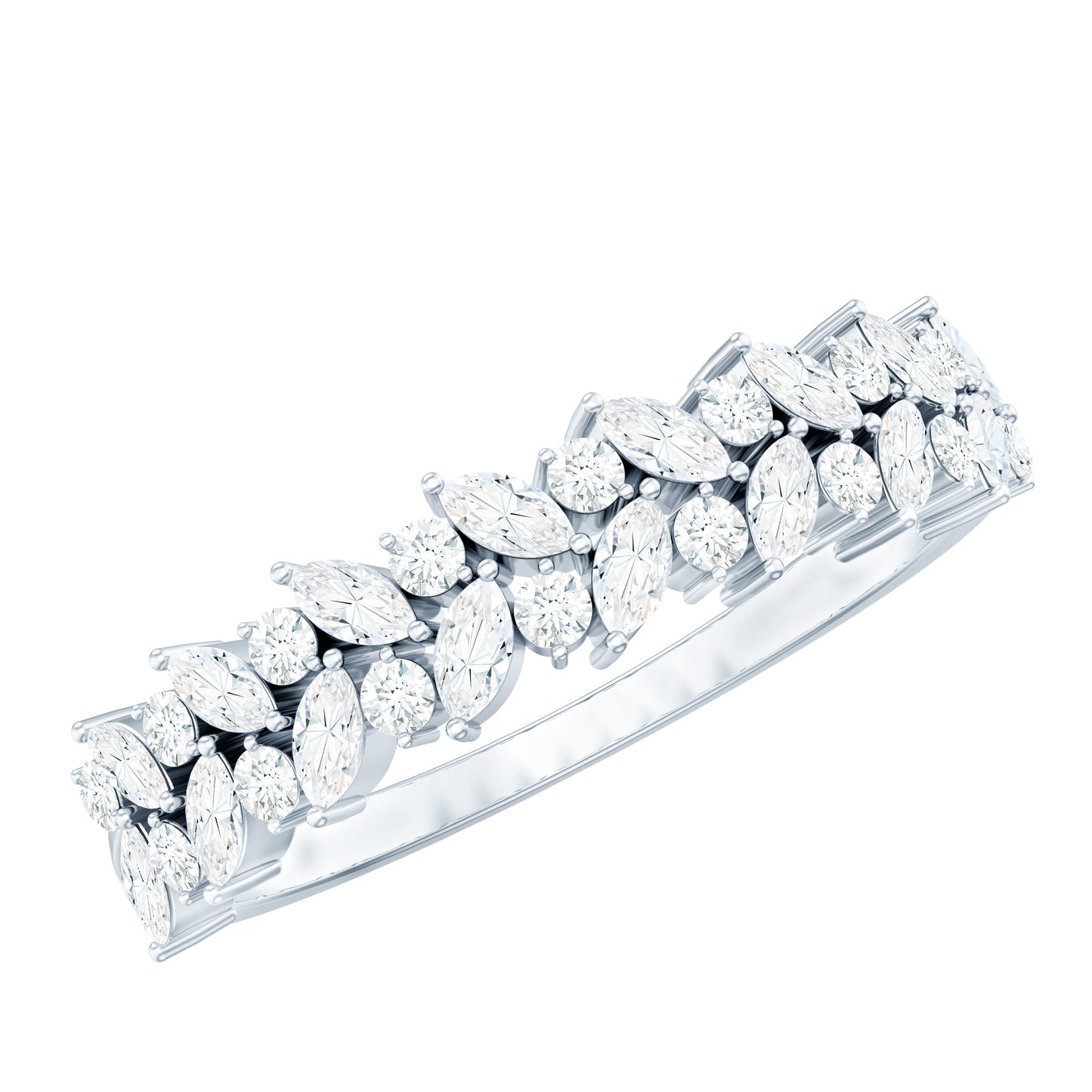 Certified Lab Grown Diamond Marquise Wedding Band