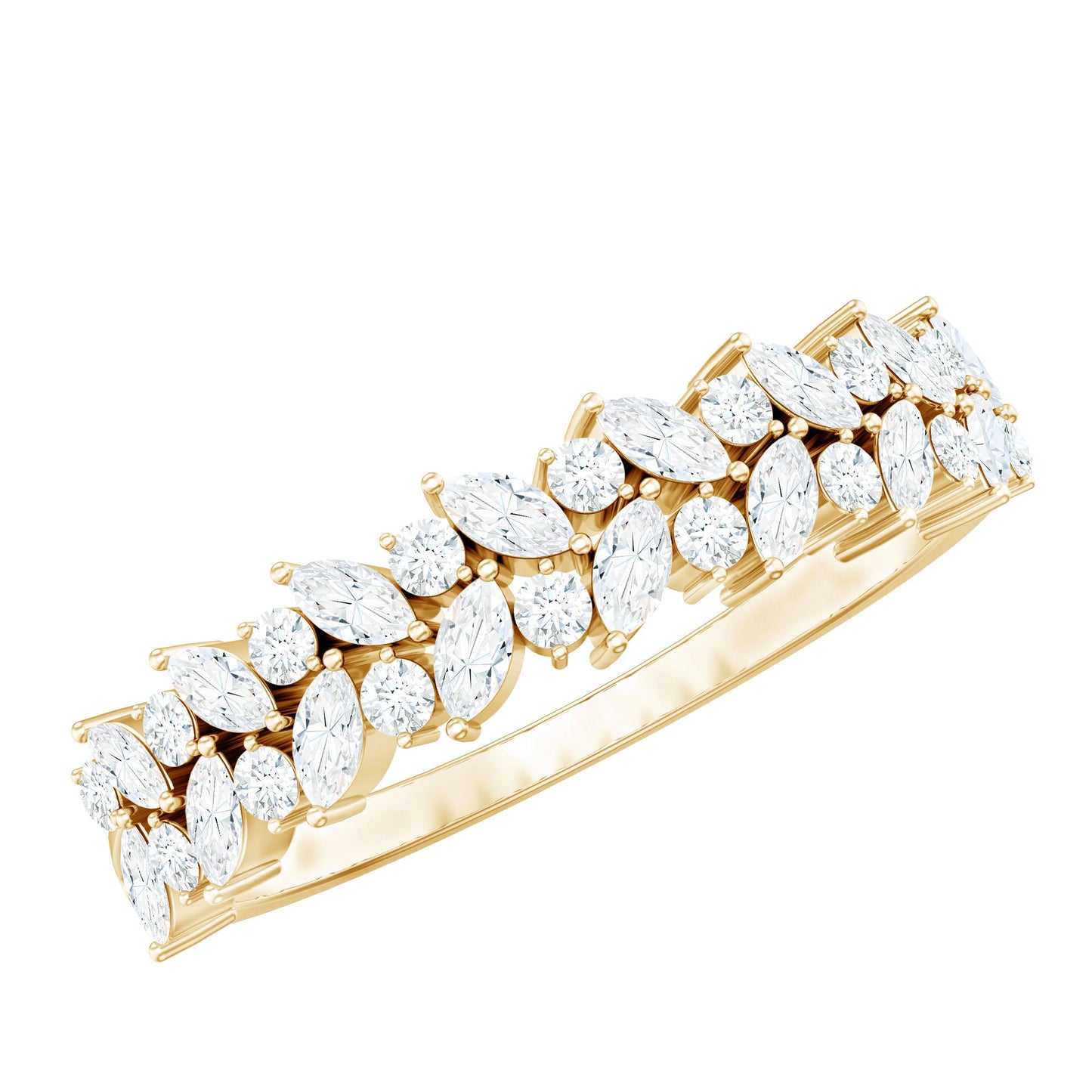 Certified Lab Grown Diamond Marquise Wedding Band