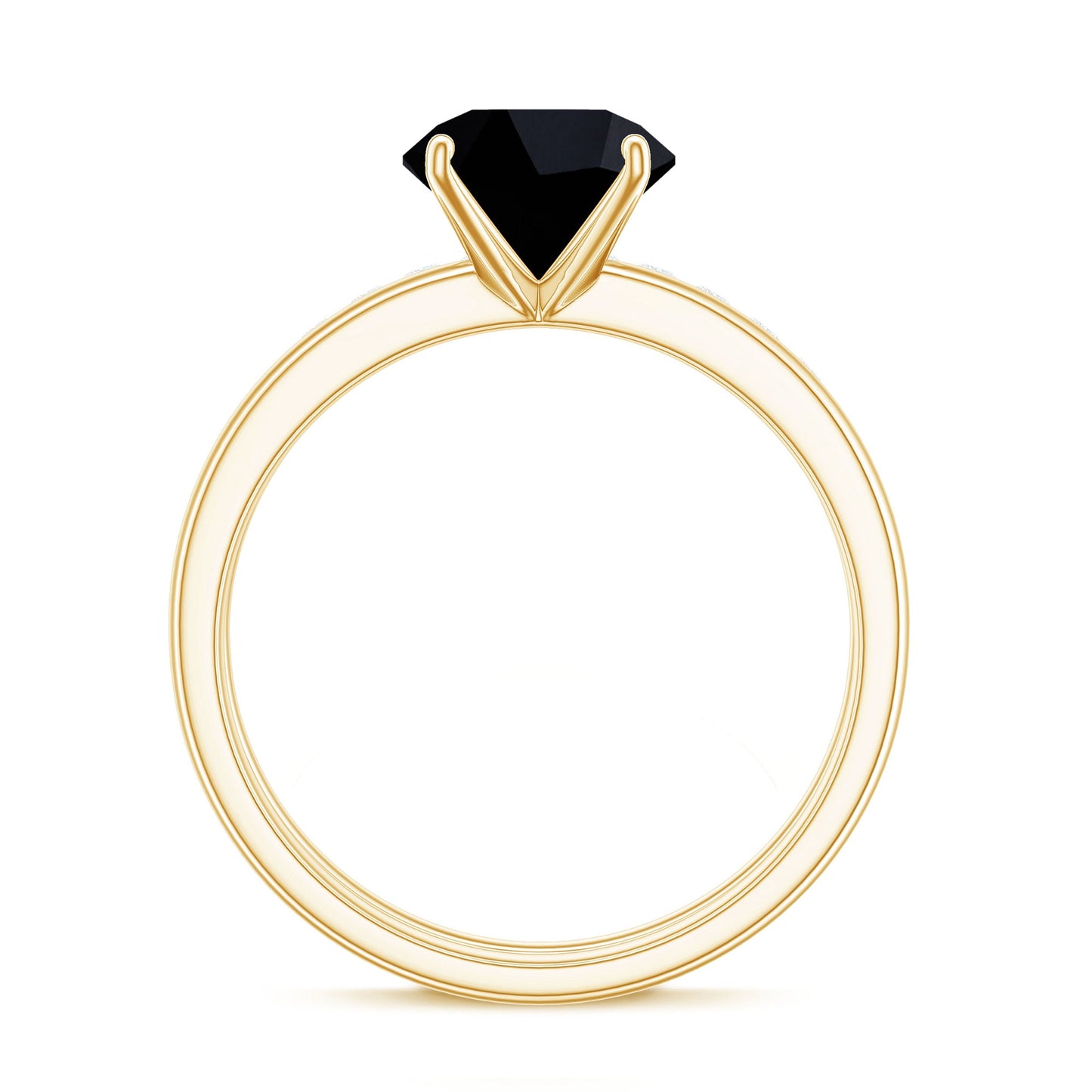 2 CT Created Black Diamond Solitaire Bridal Ring Set with Diamond