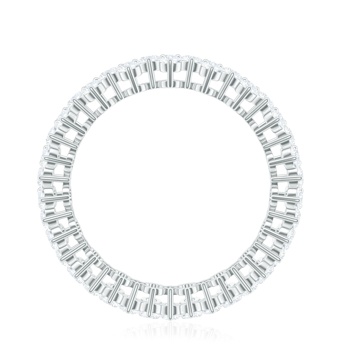 Cluster Wedding Band for Women with Moissanite