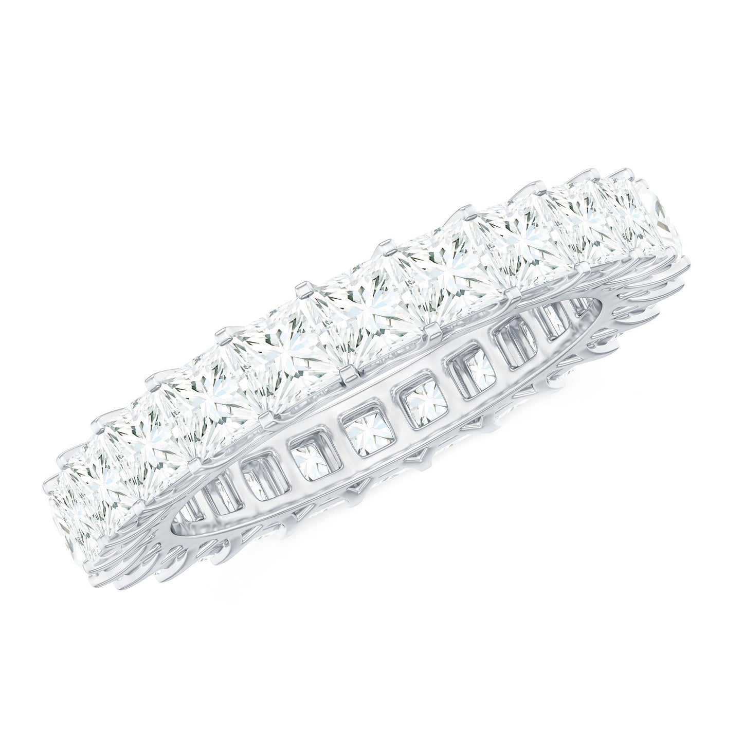 Diamond eternity ring on a white background