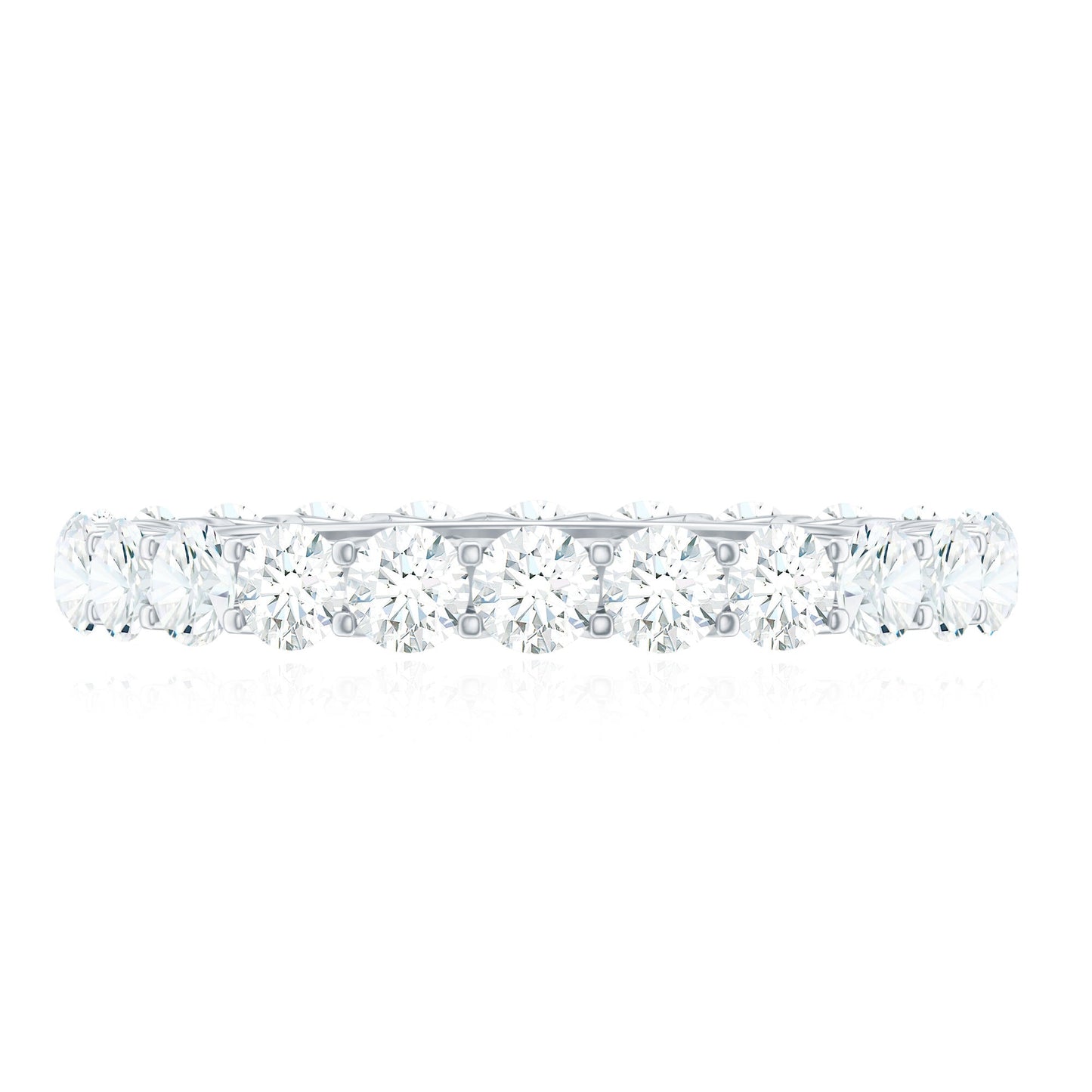 Certified Moissanite Stackable Eternity Band Ring
