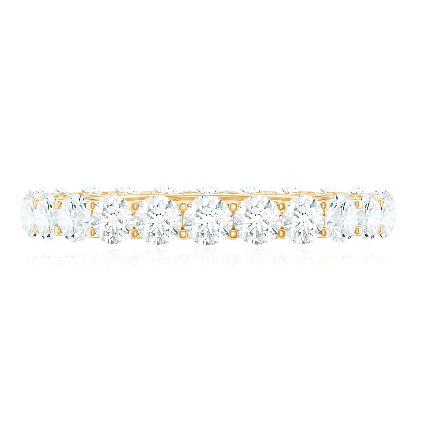 Certified Moissanite Stackable Eternity Band Ring