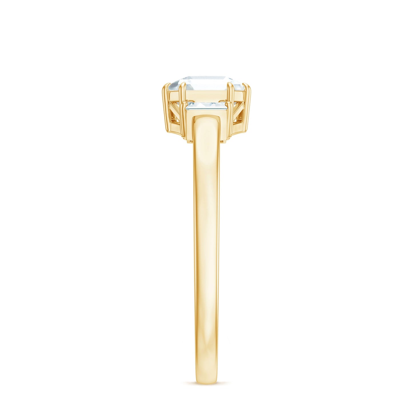 1.50 CT Asscher Cut Solitaire Zircon Engagement Ring