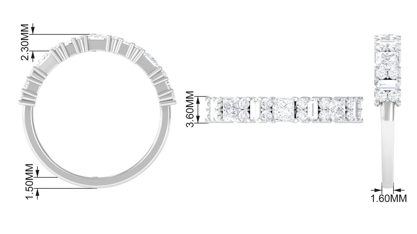 Designer Zircon Half Eternity Band Ring