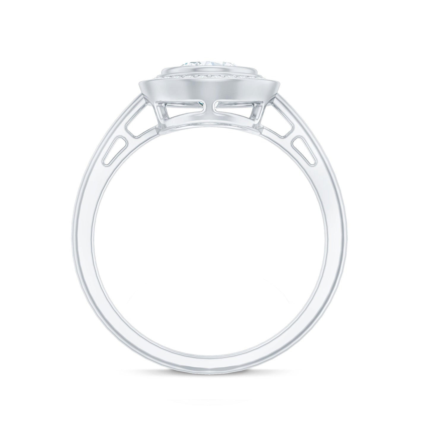 Classic Lab Grown Diamond Engagement Ring with Halo