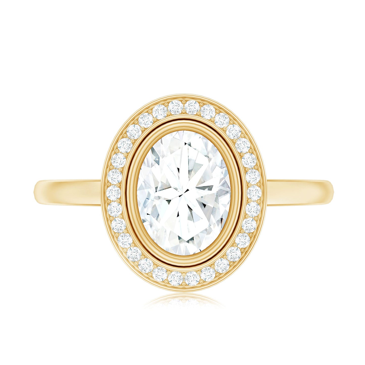 Classic Lab Grown Diamond Engagement Ring with Halo