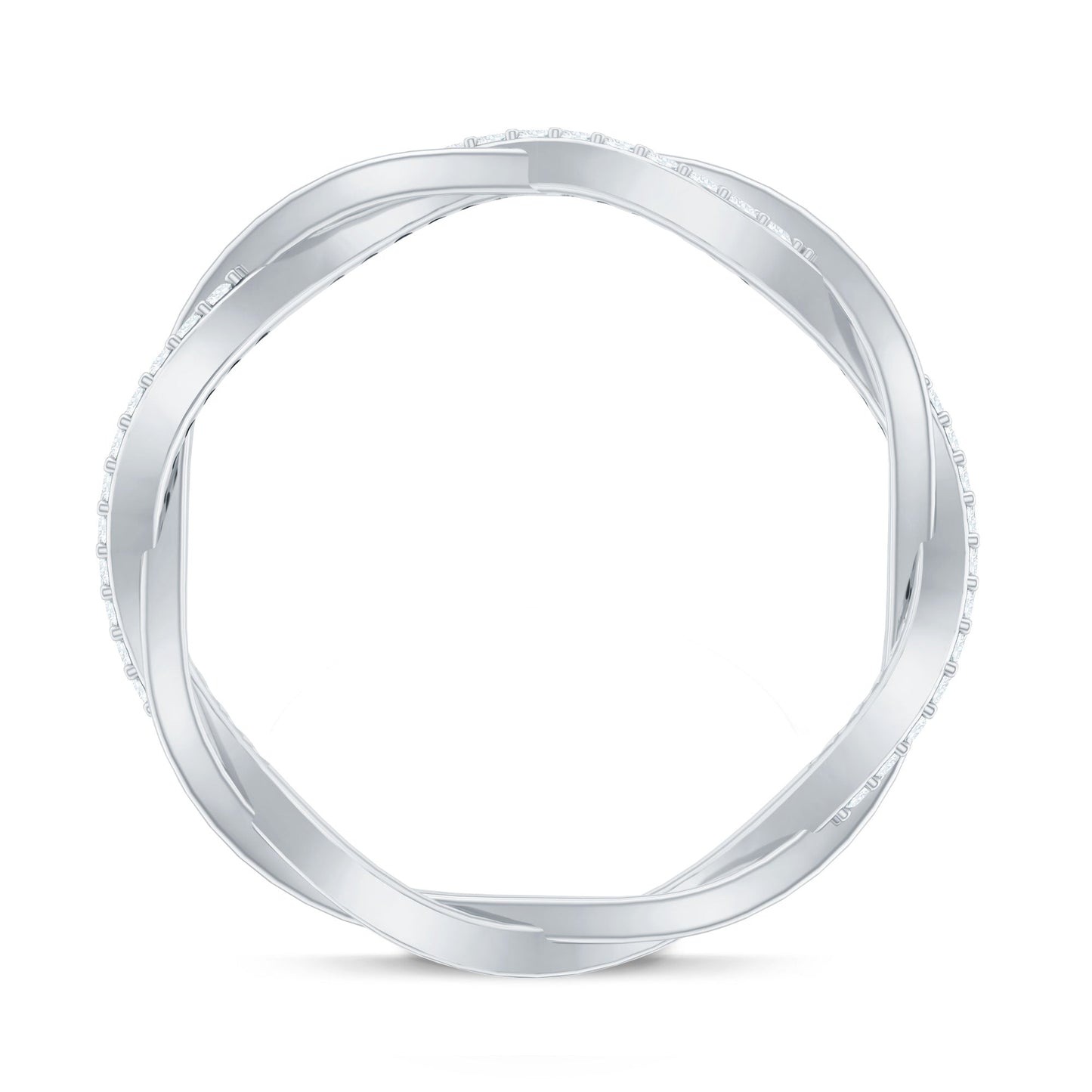 Certified Moissanite Infinity Eternity Band Ring