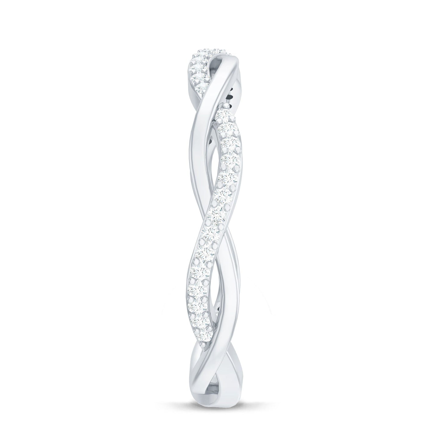 Certified Moissanite Infinity Eternity Band Ring