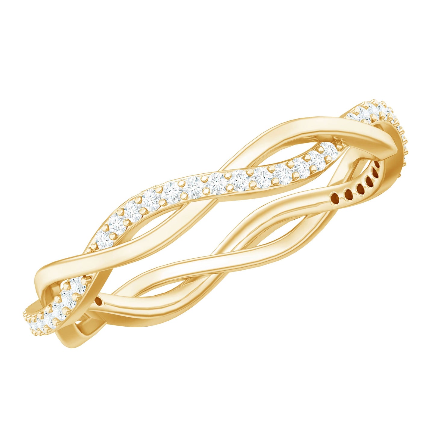 Certified Moissanite Infinity Eternity Band Ring