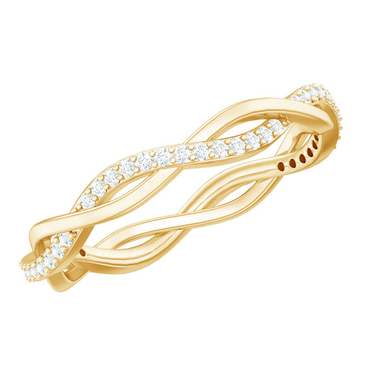 Certified Moissanite Infinity Eternity Band Ring