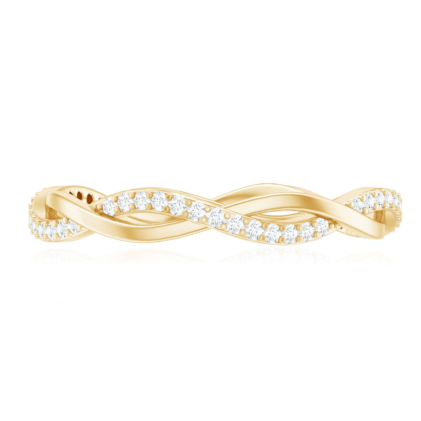 Certified Moissanite Infinity Eternity Band Ring