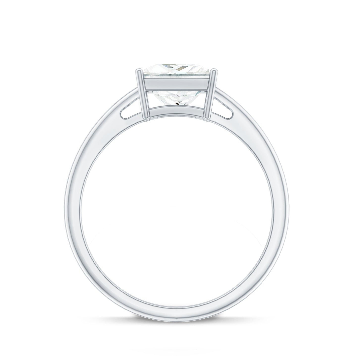 3 Carat Princess Cut Moissanite Solitaire Engagement Ring
