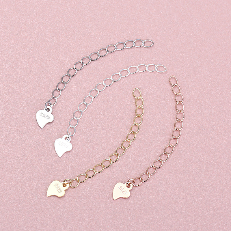 Fashion Waterdrop  Rolo Chain 925 Sterling Silver DIY Extended Chain