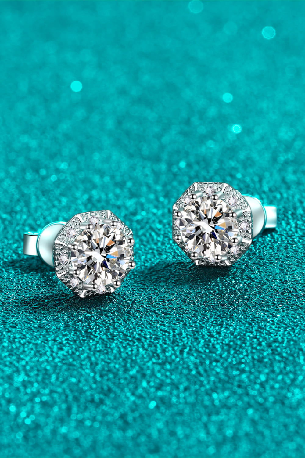 Enchanting 2 Carat Moissanite 925 Sterling Silver Stud Earrings