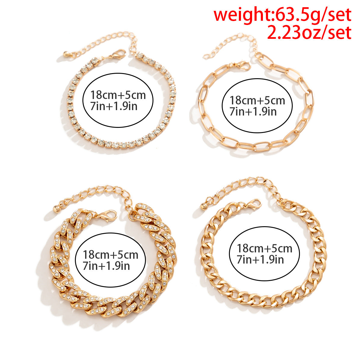 Fashion Diamond Simple Tennis Chain Bracelet