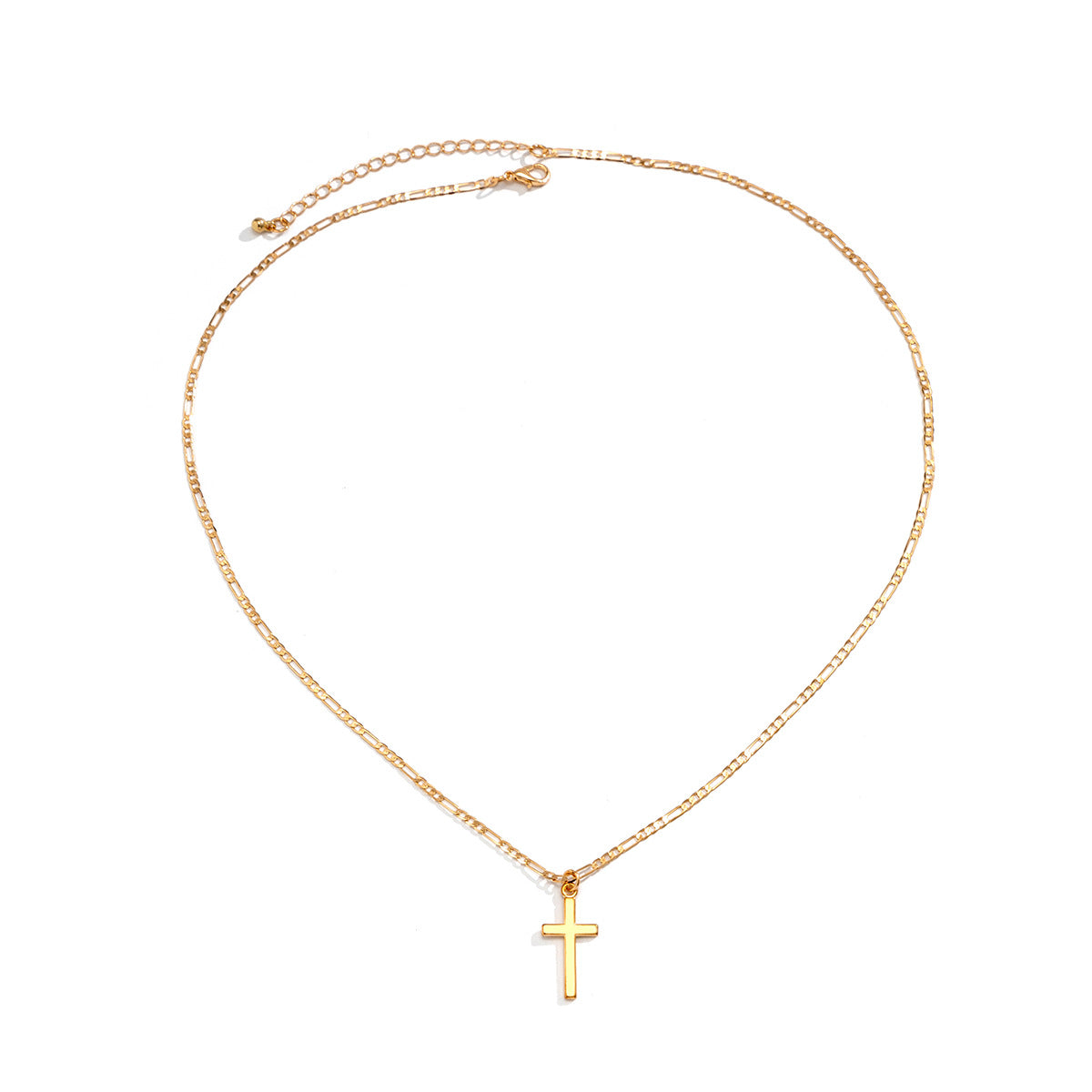 Simple Fashion Cross Design Hip Hop Pendant Necklace