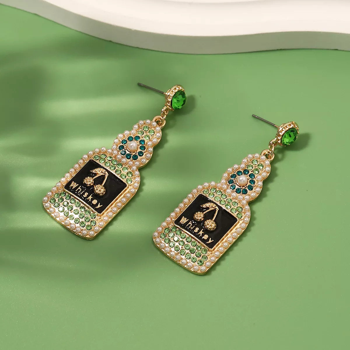 Whiskey Bottle Dangle Earrings