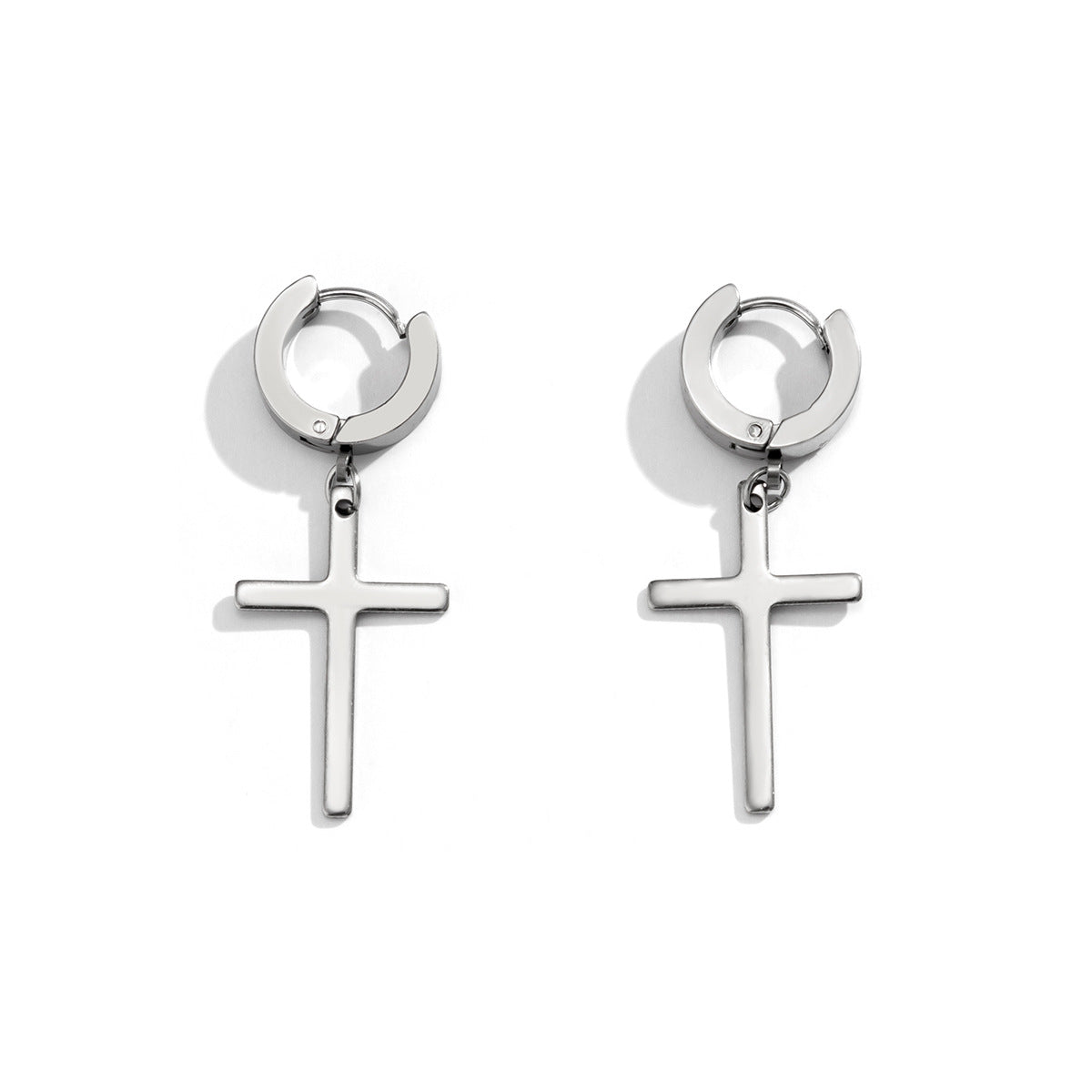 Fashionable cross design simple cold style all-match earrings