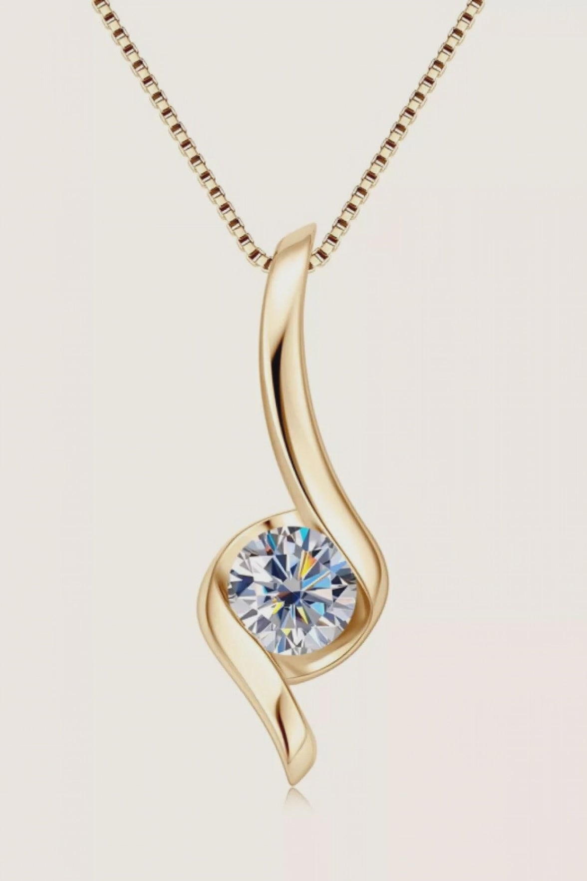 Video for 1 Carat Moissanite 925 Sterling Silver Necklace
