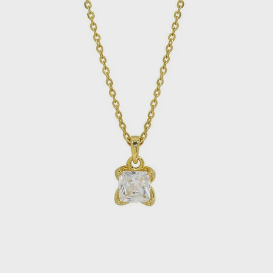 Video for Simple Radiant CZ New 925 Sterling Silver Necklace