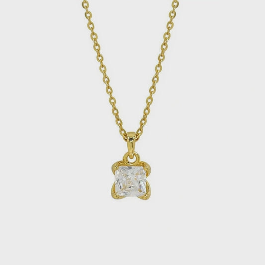 Video for Simple Radiant CZ New 925 Sterling Silver Necklace