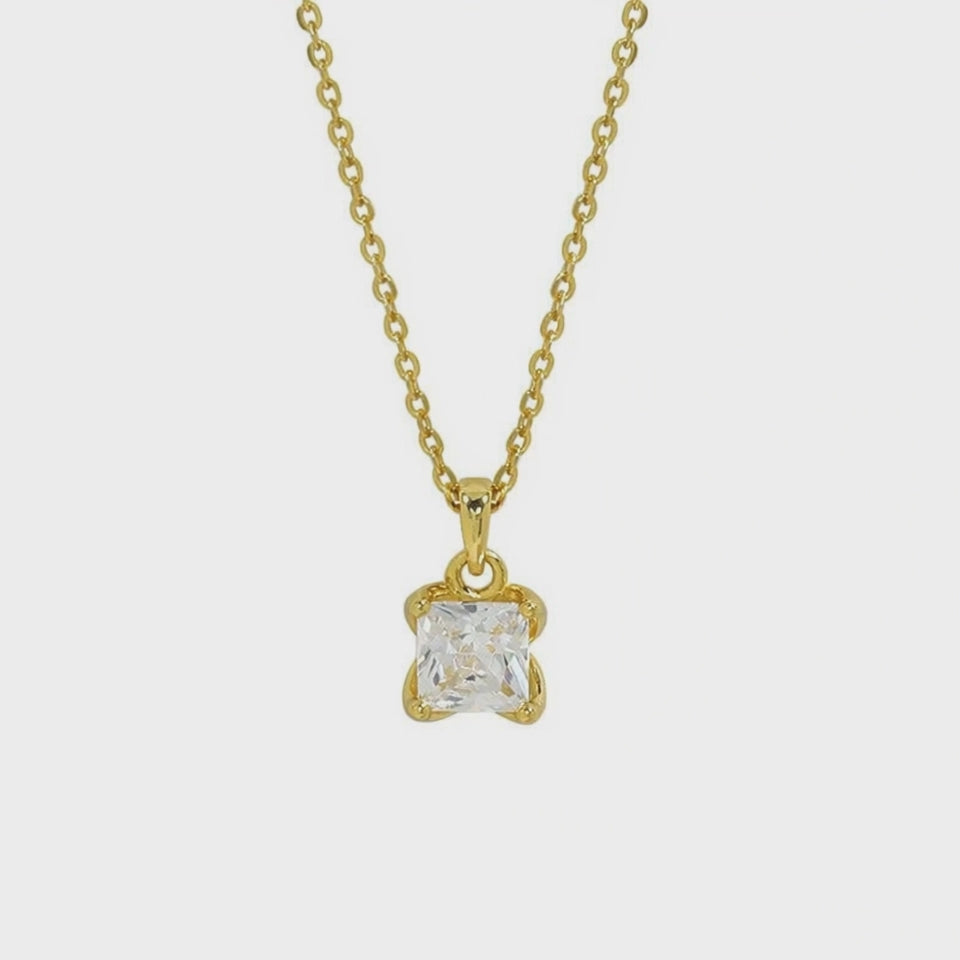 Video for Simple Radiant CZ New 925 Sterling Silver Necklace